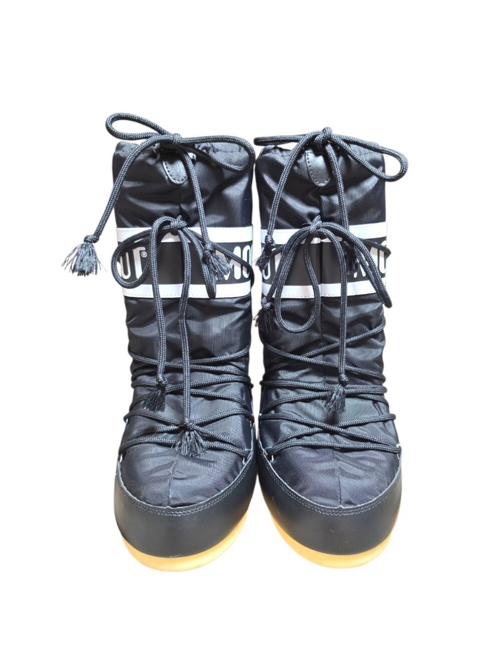 $240 MOON BOOT Nylon Boot in Black S/M (35-38) Small Medium - Picture 10 of 13